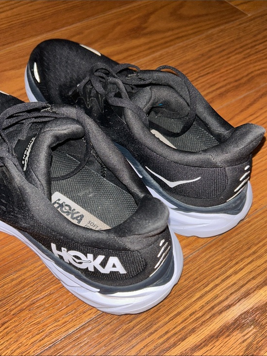 Hoka One One Clifton‎ 8 Black White Running Shoes Mens Size 10.5D 1119393 Hoka One One Men main image 4